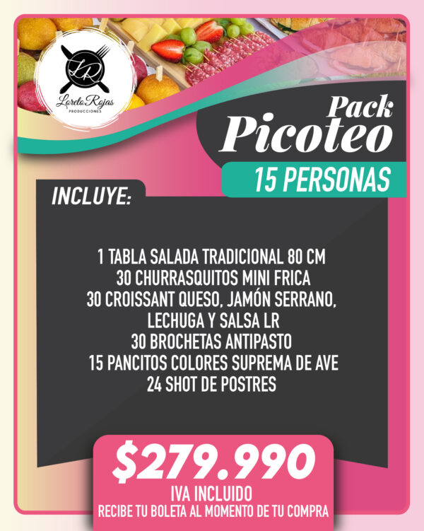 PACK PICOTEO 15 PERSONAS DULCE Y SALADO