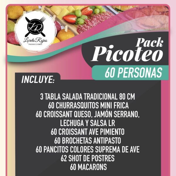 PACK PICOTEO 60 PERSONAS DULCE Y SALADO