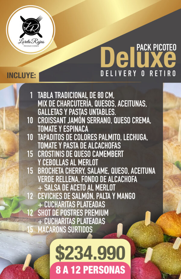 Pack picoteo Deluxe 8 a 12 Personas