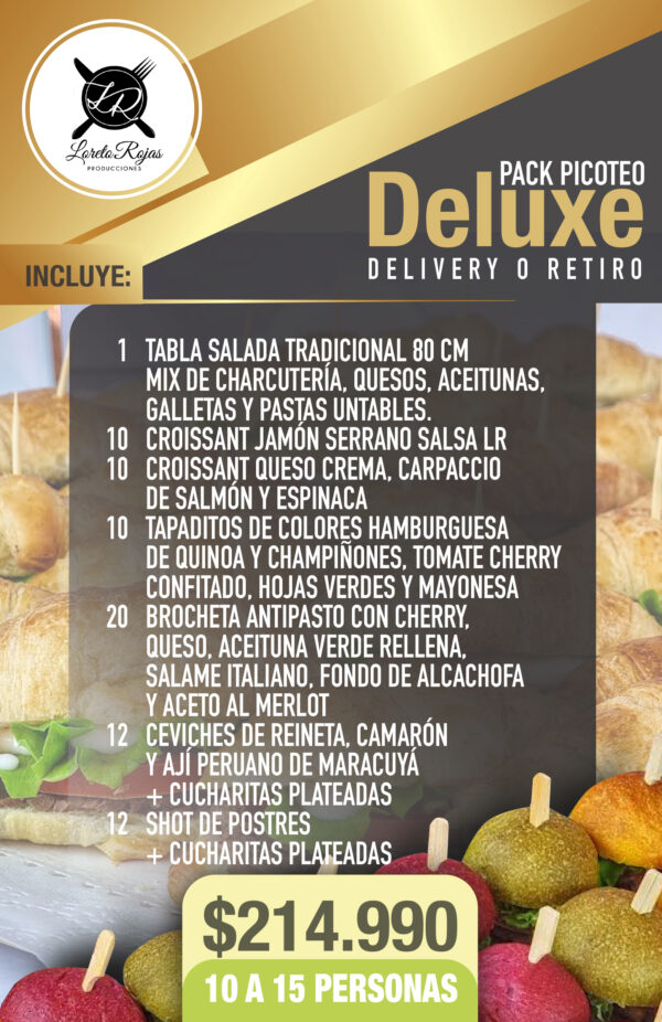 Pack picoteo Deluxe 10 a 15 Personas