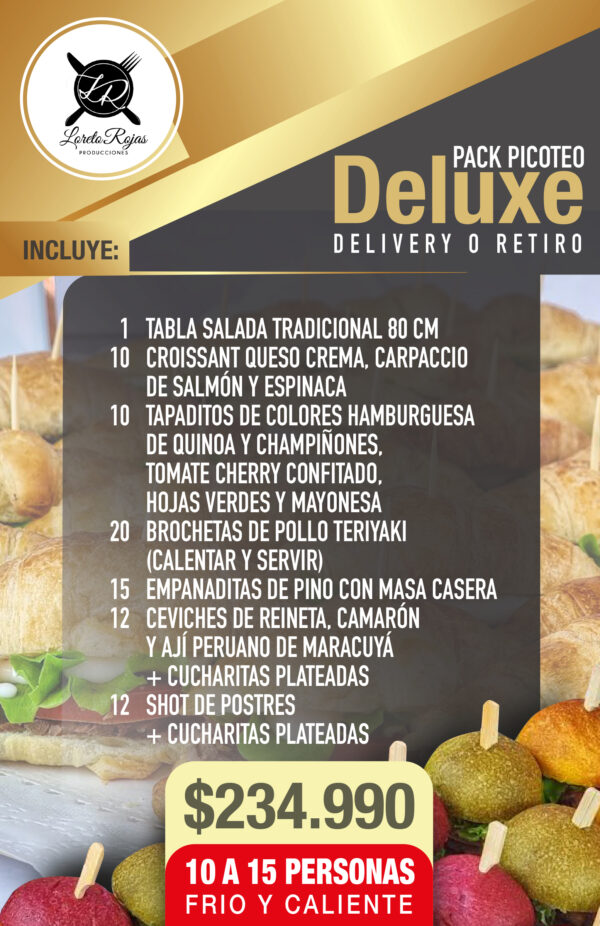 Pack picoteo Deluxe 10 a 15 Personas