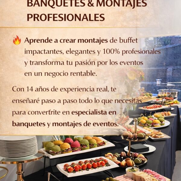 Master Class Banquetes y Montajes Profesionales (Se envia a tu correo gmail)