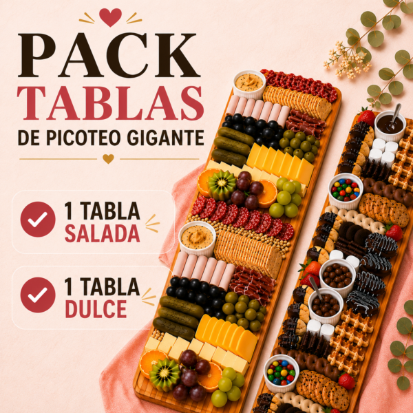 PACK TABLAS GIGANTES: 1 SALADA + 1 DULCE